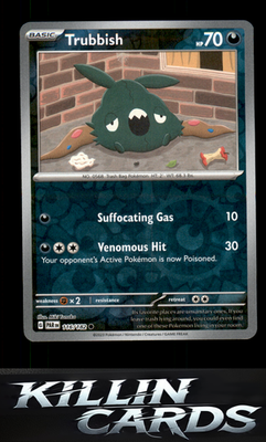 Reverse Holofoil Trubbish 116/182 Pokemon Common SV04: Paradox Rift Card NM