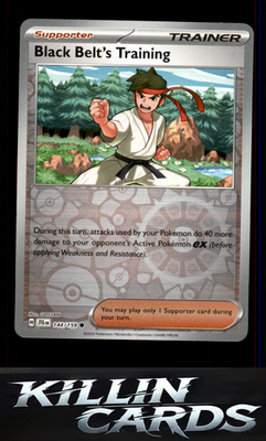 Reverse Holofoil Black Belt's Training - 144/159 144/159 Pokemon Common SV09: Jo