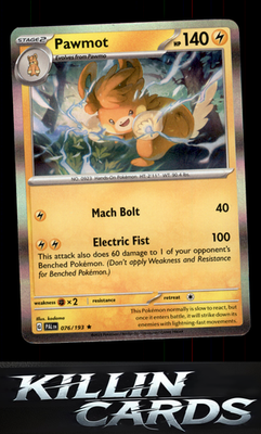 Pawmot 076/193 Pokemon Rare SV02: Paldea Evolved Card NM