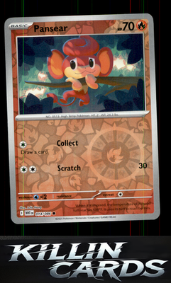 Reverse Holofoil Pansear 014/086 Pokemon Common SV: White Flare Card NM