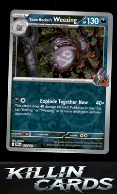 Reverse Holofoil Team Rocket's Weezing - 126/182 126/182 Pokemon Uncommon SV10: