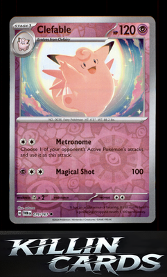 Reverse Holofoil Clefable 079/167 Pokemon Uncommon SV06: Twilight Masquerade Car