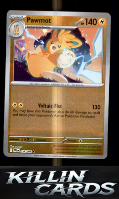 Reverse Holofoil Pawmot 034/094 Pokemon Rare ME02: Phantasmal Flames Card NM