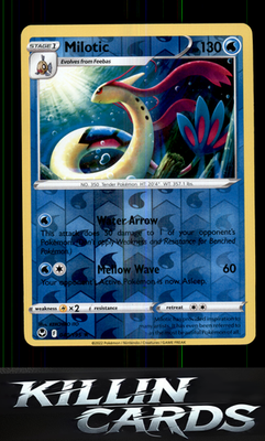 Reverse Holofoil Milotic 040/195 Pokemon Rare SWSH12: Silver Tempest Card NM