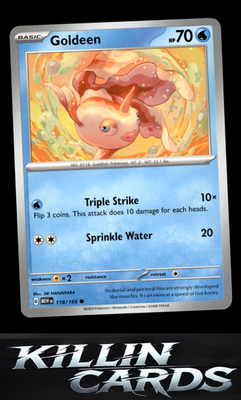 Goldeen 118/165 Pokemon Common SV: Scarlet & Violet 151 Card NM