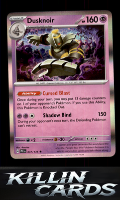 Dusknoir 037/131 Pokemon Rare SV: Prismatic Evolutions Card NM