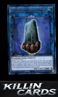 1st Edition G Golem Stubborn Menhir BLCR-EN043 YuGiOh Ultra Rare Battles of Lege