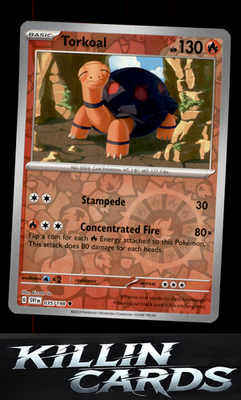 Reverse Holofoil Torkoal 035/198 Pokemon Uncommon SV01: Scarlet & Violet Base Se