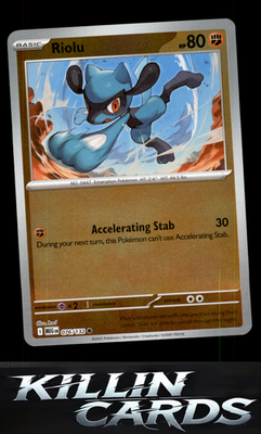 Reverse Holofoil Riolu 076/132 Pokemon Common ME01: Mega Evolution Card NM