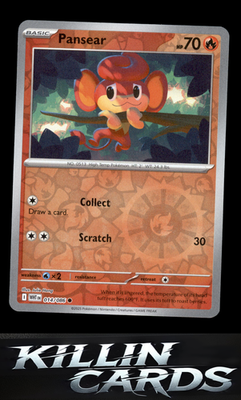 Reverse Holofoil Pansear 014/086 Pokemon Common SV: White Flare Card NM