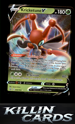 Kricketune V 006/163 Pokemon Ultra Rare SWSH05: Battle Styles Card NM