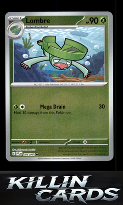 Reverse Holofoil Lombre 006/094 Pokemon Common ME02: Phantasmal Flames Card NM