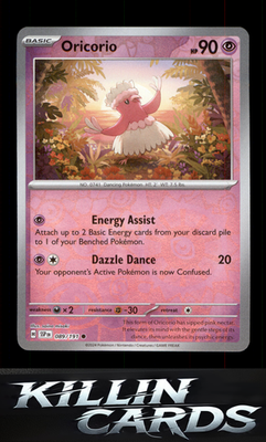 Reverse Holofoil Oricorio - 089/191 089/191 Pokemon Common SV08: Surging Sparks