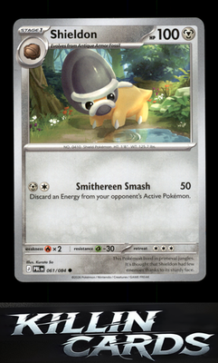 Shieldon 061/084 Pokemon Common ME05: Pitch Black Card NM