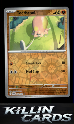 Reverse Holofoil Toedscool 118/197 Pokemon Common SV03: Obsidian Flames Card NM