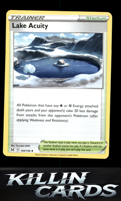 Lake Acuity 160/196 Pokemon Uncommon SWSH11: Lost Origin Card NM