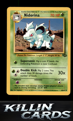 Nidorina 40/64 Pokemon Uncommon Jungle Card LP