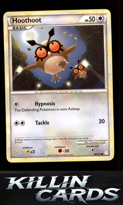 Hoothoot 66/123 Pokemon Common HeartGold SoulSilver Card LP