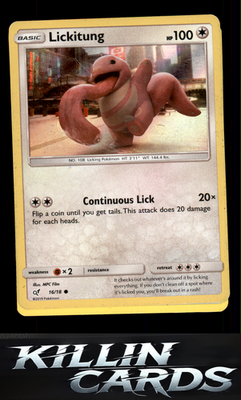 Lickitung (Holo Common) 16/18 Pokemon Common Detective Pikachu Card LP