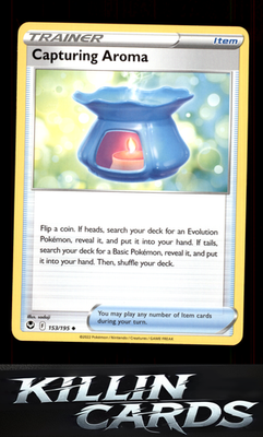 Capturing Aroma 153/195 Pokemon Uncommon SWSH12: Silver Tempest Card NM
