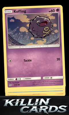 Koffing 28/68 Pokemon Common Hidden Fates Card NM
