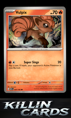 Vulpix 037/165 Pokemon Common SV: Scarlet & Violet 151 Card NM