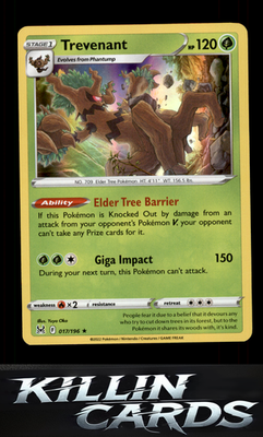 Trevenant 017/196 Pokemon Holo Rare SWSH11: Lost Origin Card NM
