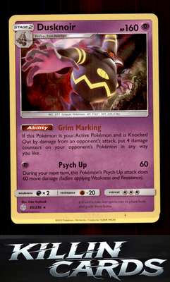 Dusknoir 85/236 Pokemon Holo Rare SM - Cosmic Eclipse Card LP