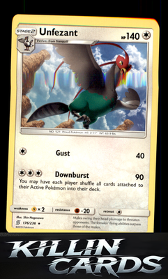 Unfezant 176/236 Pokemon Rare SM - Unified Minds Card NM