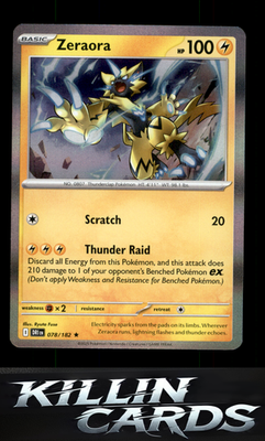 Zeraora 078/182 Pokemon Rare SV10: Destined Rivals Card NM