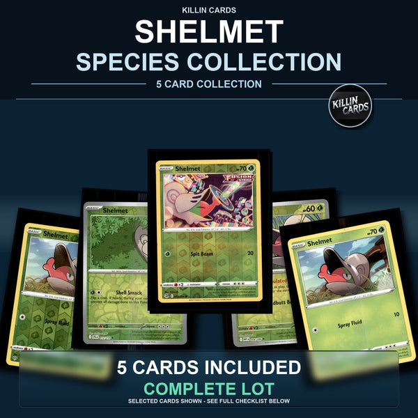Pokemon TCG Shelmet Species Collection 5 Different Cards