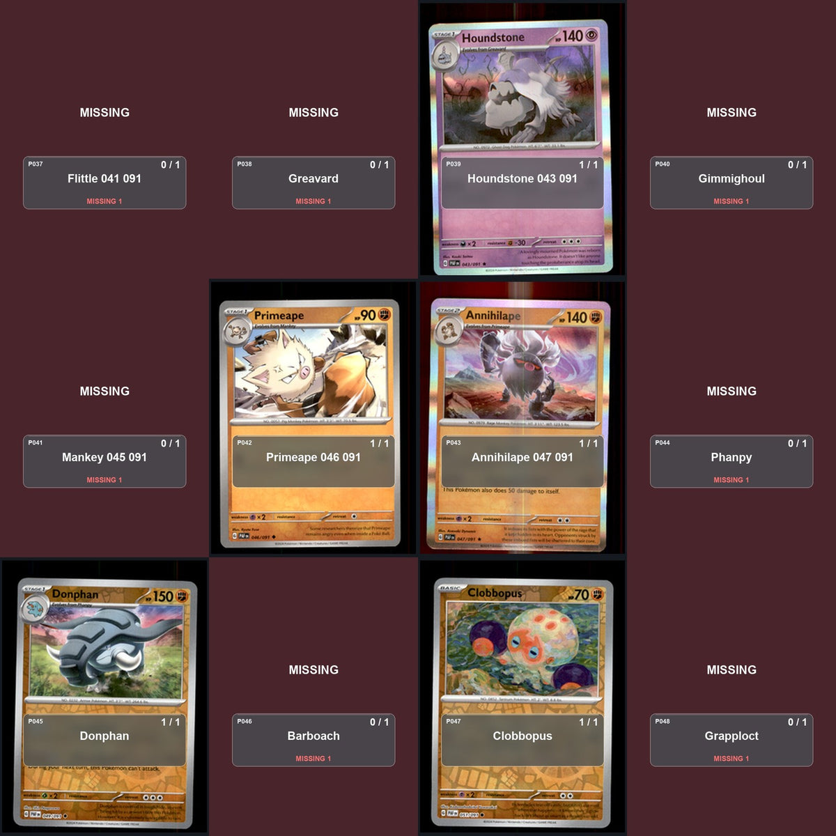 Pokemon TCG SV: Paldean Fates C/UC/R Standard Set 41 Cards