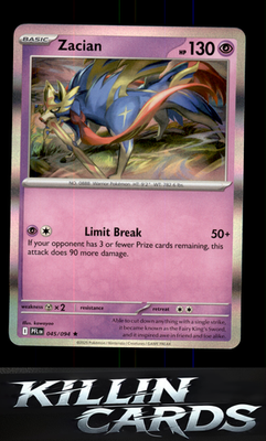 Zacian - 045/094 045/094 Pokemon Rare ME02: Phantasmal Flames Card NM