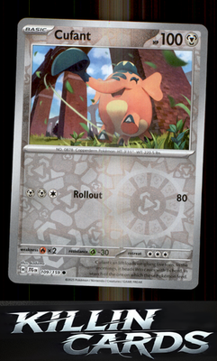 Reverse Holofoil Cufant 109/159 Pokemon Common SV09: Journey Together Card NM