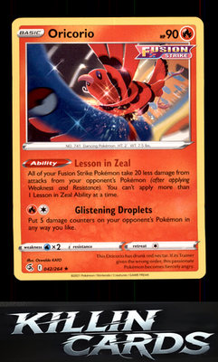 Oricorio 042/264 Pokemon Rare SWSH08: Fusion Strike Card NM