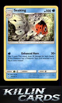 Seaking 49/214 Pokemon Rare SM - Unbroken Bonds Card NM