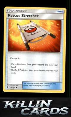 Rescue Stretcher 130/145 Pokemon Uncommon SM - Guardians Rising Card LP