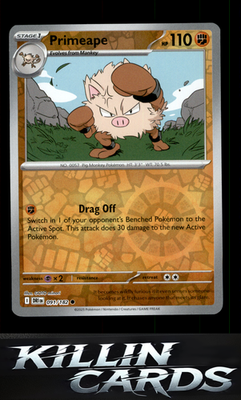 Reverse Holofoil Primeape 091/182 Pokemon Common SV10: Destined Rivals Card NM