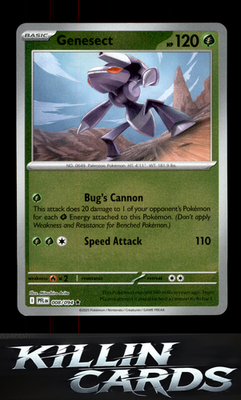 Reverse Holofoil Genesect 008/094 Pokemon Rare ME02: Phantasmal Flames Card NM
