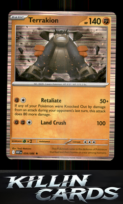 Terrakion 054/086 Pokemon Rare SV: White Flare Card NM