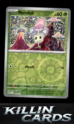 Reverse Holofoil Morelull 008/191 Pokemon Common SV08: Surging Sparks Card NM