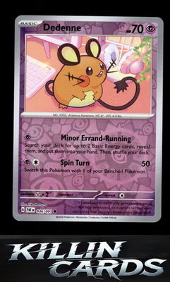 Reverse Holofoil Dedenne 036/091 Pokemon Common SV: Paldean Fates Card NM