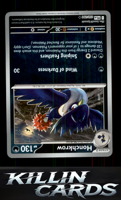 Reverse Holofoil Honchkrow 058/094 Pokemon Uncommon ME02: Phantasmal Flames Card