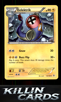 Eelektrik 63/160 Pokemon Uncommon XY - Primal Clash Card NM