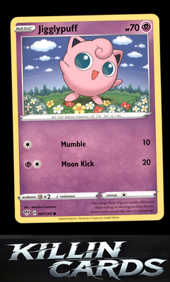 Jigglypuff 067/189 Pokemon Common SWSH03: Darkness Ablaze Card LP