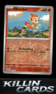 Reverse Holofoil Chimchar 031/167 Pokemon Common SV06: Twilight Masquerade Card