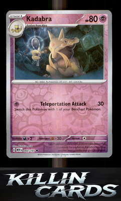 Reverse Holofoil Kadabra 064/165 Pokemon Uncommon SV: Scarlet & Violet 151 Card