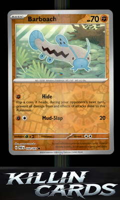 Reverse Holofoil Barboach 050/091 Pokemon Common SV: Paldean Fates Card NM