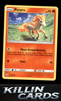 Ponyta 23/236 Pokemon Common SM - Cosmic Eclipse Card NM