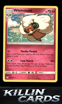 Whimsicott 148/236 Pokemon Rare SM - Cosmic Eclipse Card NM